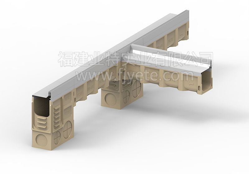 中缝式排水沟系统示意图