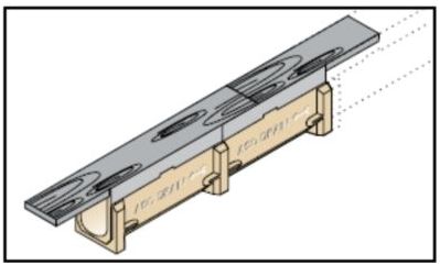 U型排水沟安装盖板图