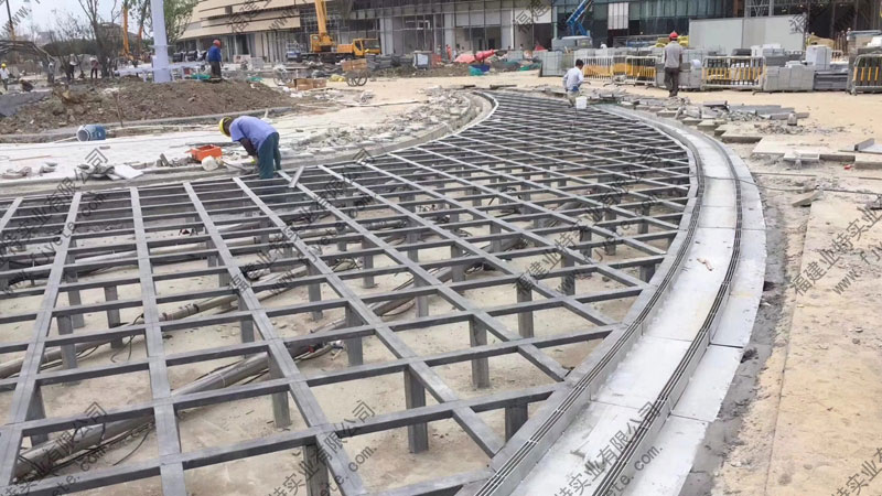 不锈钢缝隙式排水沟弧形案例